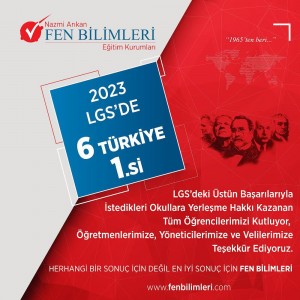 2023 LGS'DE 6 TÜRKİYE 1.Sİ