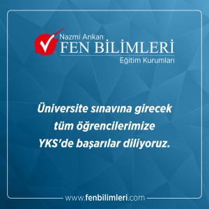 YKS'YE GİRECEK TÜM ÖĞRENCİLERİMİZE BAŞARILAR DİLERİZ.