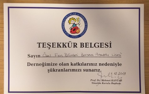 YILBAŞI KERMESİMİZİN GELİRLERİ EGE LÖSEMİLİ ÇOCUKLAR VE ONKOLOJİ DERNEĞİNE BAĞIŞLANMIŞTIR.