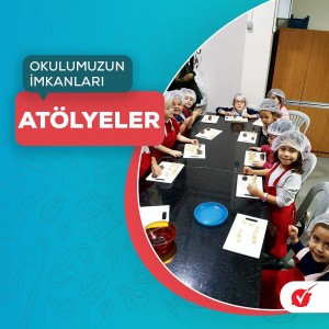 ATÖLYELERİMİZ DE AMACIMIZ , ÇOCUKLARIMIZIN İÇİNDEKİ YARATICILIĞI ORTAYA ÇIKARTIRKEN AYNI ZAMANDA ONLARA EKİP ÇALIŞMASI VE ÖZGÜVEN AŞILAMAKTIR.