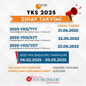 2025 YKS BAŞVURU TARİHLERİ AÇIKLANDI