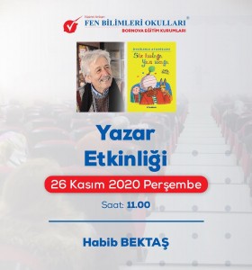 “SÖZ KULAĞA YAZI UZAĞA” KİTABI YAZARIMIZ SAYIN HABİB BEKTAŞ, ATASÖZLERİ VE DEYİMLERİN NASIL ÖYKÜLEŞTİKLERİNİ, ÖZELLİKLERİNİ, BU KURMACALARIN İLGİNÇ YÖNLERİNİ ÖĞRENCİLERLE PAYLAŞIRKEN YAZARLIK DENEYİMİ DE ANLATTI. 