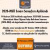 MSÜ-2020 SONUÇLARI AÇIKLANDI !