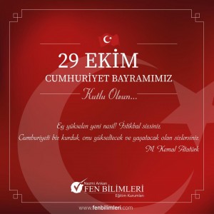 29 EKİM CUMHURİYET BAYRAMIMIZ KUTLU OLSUN.