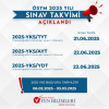 ÖSYM 2025 YILI SINAV TAKVİMİ AÇIKLANDI.