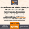 2022-MSÜ SINAVA GİRİŞ BELGELERİ ERİŞİME AÇILDI.